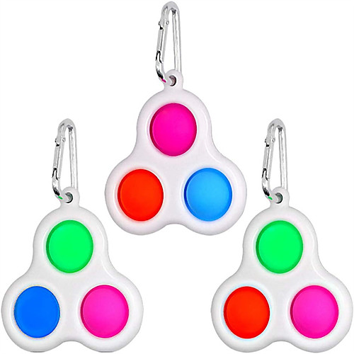 

3 Pack Fidget Simple Dimple Toy, Stress Relief Hand Toys for Kids Adults, Handheld Mini Pop pop Fidget Toy, Simple Dimple on The Fingers and Hands Easy to Use Addictive Decompression Key (3 pop)