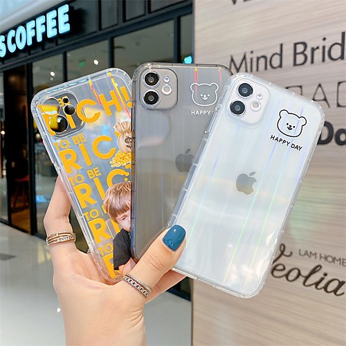 

Phone Case For Apple Back Cover iPhone 12 Pro Max 11 SE 2020 X XR XS Max 8 7 Shockproof Dustproof Translucent Graphic TPU