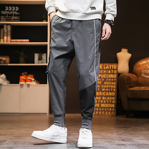 

Men's Chic & Modern Athletic Cycling Quick Dry Moisture Wicking Lightweight Breathable Soft Outdoor Sports Casual Sports Chinos Capri shorts Pants Patchwork Ankle-Length Sporty Drawstring Pocket