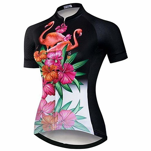 

21Grams Women's Short Sleeve Cycling Jersey Summer Spandex Black / Red Bike Top Mountain Bike MTB Road Bike Cycling Sports Clothing Apparel / Stretchy / Athleisure