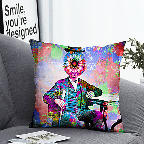 

1 Pc Polyester Pillow Cover Colourful Geometric 3D Simple Square Zipper Traditional Classic
