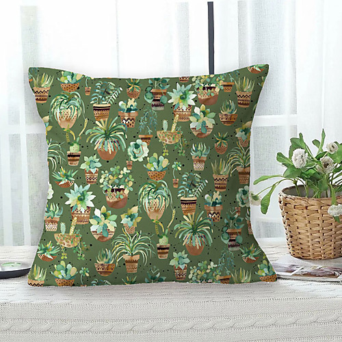 

Cactus Pastoral Double Side Cushion Cover 1PC Soft Decorative Square Throw Pillow Cover Cushion Case Pillowcase for Sofa Bedroom Livingroom Outdoor Superior Quality Machine Washable Outdoor Cushion for Sofa Couch Bed Chair