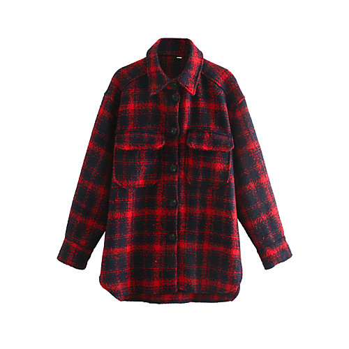 

Women's Coat Casual / Daily Spring Regular Coat Regular Fit Casual Jacket Pattern Bell Bottom Picture color 1 Picture color 2