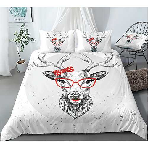 

Duvet Cover Sets 3 Piece Rayon / Polyester 3D Rainbow Reactive Print Bohemian Style