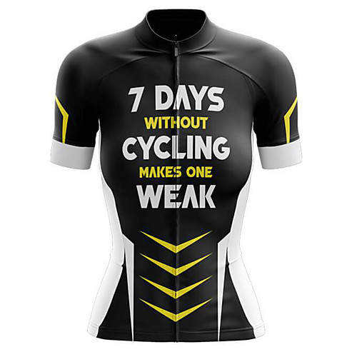 

21Grams Women's Short Sleeve Cycling Jersey Summer Spandex Black Bike Top Mountain Bike MTB Road Bike Cycling Sports Clothing Apparel / Stretchy / Athleisure