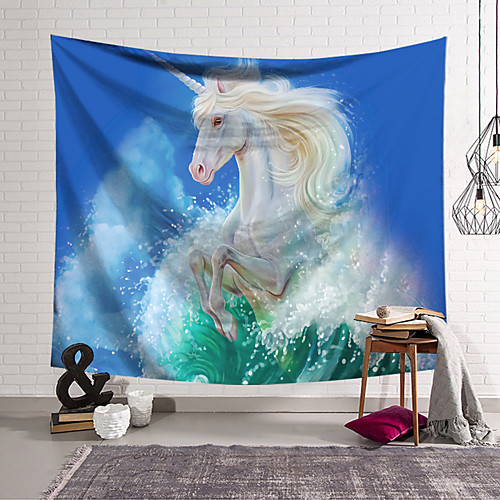

Unicorn Wall Tapestry Art Decor Blanket Curtain Hanging Home Bedroom Living Room Decoration Polyester