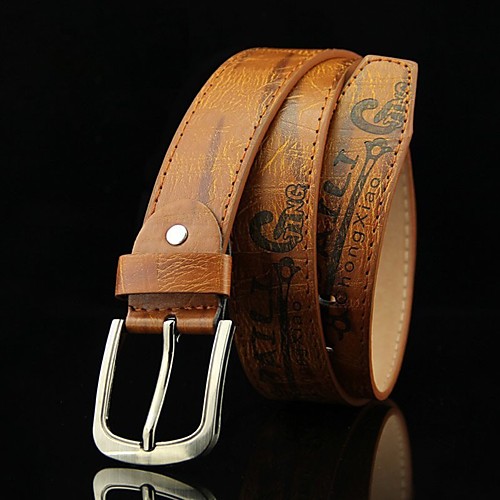 

Men's Wide Belt Office / Career Daily Wear As the Picture Belt Solid Color