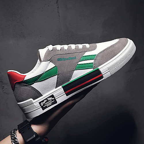 

Men's Sneakers Comfort Shoes Business British Outdoor Office & Career Knit Suede Waterproof Massage Non-slipping RedGray Black Green Spring Summer / Square Toe