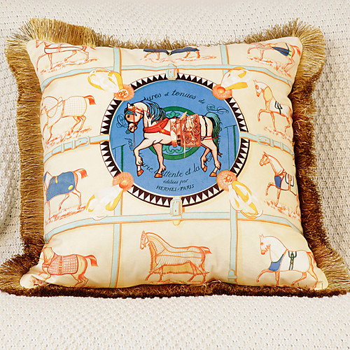 

1 pcs Cotton Polyester Pillow Cover, Color Block Modern Square Zipper Traditional Classic