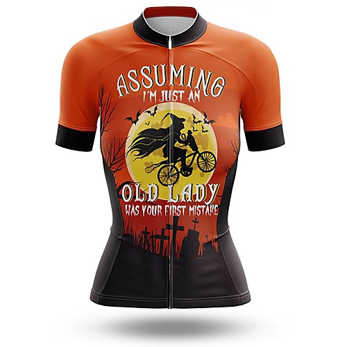 

21Grams Women's Short Sleeve Cycling Jersey Summer Spandex Orange Bike Top Mountain Bike MTB Road Bike Cycling Quick Dry Moisture Wicking Sports Clothing Apparel / Stretchy / Athleisure