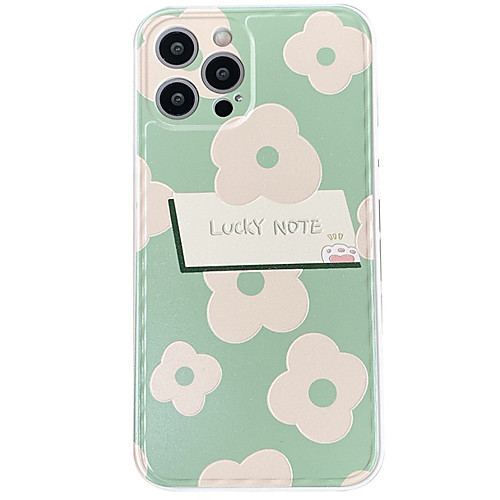 

Phone Case For Apple Back Cover iPhone 12 Pro Max 11 X XR XS Max Shockproof Dustproof Geometric Pattern Flower TPU