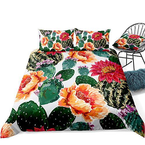 

Duvet Cover Sets 3 Piece Rayon / Polyester 3D Rainbow Reactive Print Bohemian Style