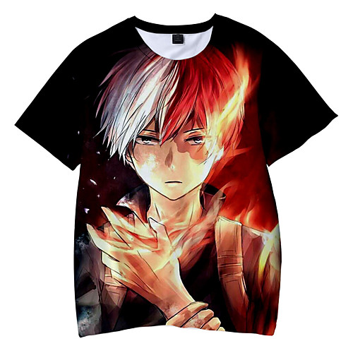 

Inspired by My Hero Academia / Boku No Hero Cosplay Anime Cartoon Polyester / Cotton Blend Print 3D Harajuku Graphic T-shirt For Women's / Men's