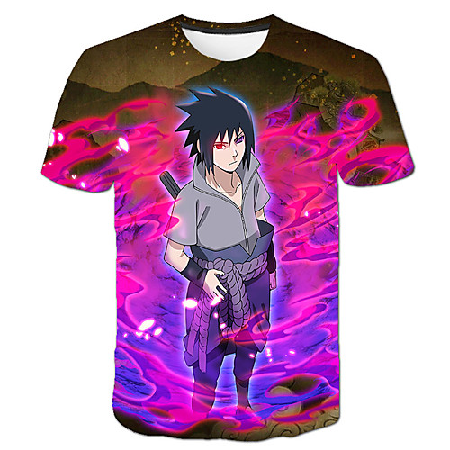 

Inspired by Naruto Akatsuki Anime Cartoon Polyester / Cotton Blend 3D 3D Harajuku Graphic T-shirt For Women's / Men's