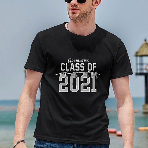 

Men's Tee T shirt Hot Stamping Graphic Prints Letter Plus Size Print Short Sleeve Casual Tops Cotton Basic Designer Big and Tall Black