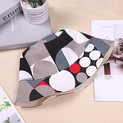 

Women's Bucket Hat Dailywear Print Print White Gray Hat / Khaki / Fall / Summer