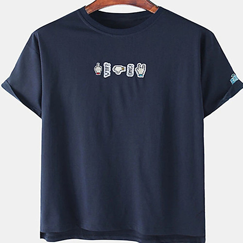 

Men's Unisex Tee T shirt Hot Stamping Letter Plus Size Print Short Sleeve Casual Tops Cotton Basic Designer Big and Tall White Black