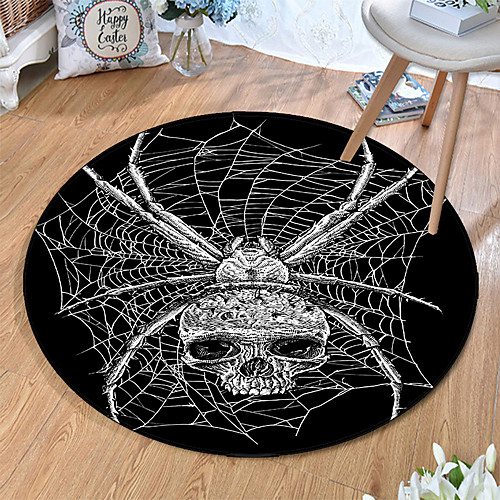 

Round 5mm Area Rugs Machine Made Polyster Non Skid Modern 3D