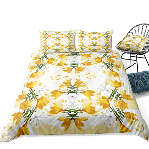 

Duvet Cover Sets 3 Piece Rayon / Polyester 3D Rainbow Reactive Print Bohemian Style
