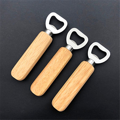 

Wooden Handle Beer Bottle Opener,Stainless Steel Head 1pc