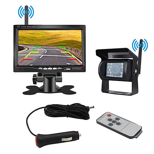 

Factory Outlet PZ607-W1-A LCD Digital Screen Wireless Car Reversing Monitor / Reversing Radar Kit Waterproof / 360° monitoring for Car