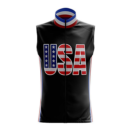 

21Grams Women's Sleeveless Cycling Jersey Summer Spandex Polyester Black USA Bike Top Mountain Bike MTB Road Bike Cycling Breathable Back Pocket Sports Clothing Apparel / Stretchy / Athleisure