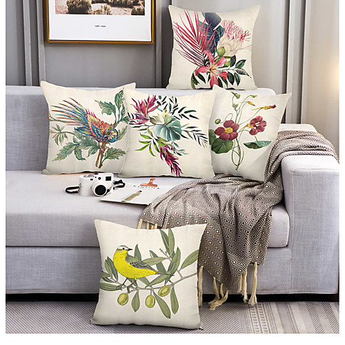 

Double Side Cushion Cover 5PC Soft Decorative Square Throw Pillow Cover Cushion Case Pillowcase for Sofa Bedroom Superior Quality Machine Washable Outdoor Cushion for Sofa Couch Bed Chair