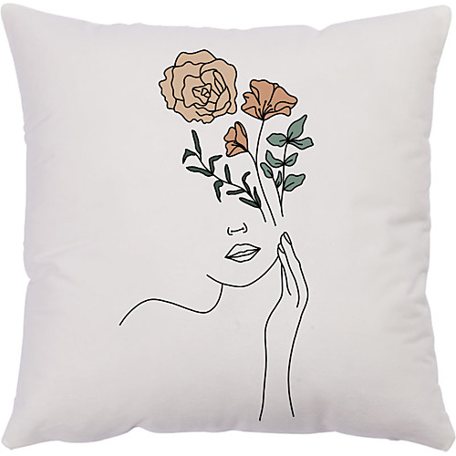 

Simple Double Side Cushion Cover 1PC Soft Decorative Square Throw Pillow Cover Cushion Case Pillowcase for Bedroom Livingroom Superior Quality Machine Washable Outdoor Cushion for Sofa Couch Bed Chair