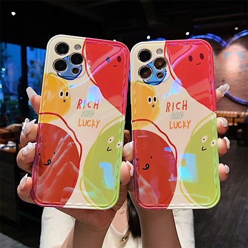 

Phone Case For Apple Back Cover iPhone 12 Pro Max 11 X XR XS Max Shockproof Dustproof Cartoon Geometric Pattern TPU