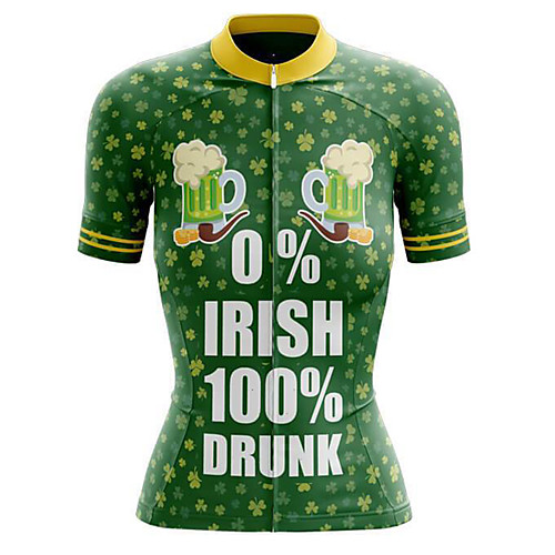 

21Grams Women's Short Sleeve Cycling Jersey Summer Spandex Green Bike Top Mountain Bike MTB Road Bike Cycling Sports Clothing Apparel / Stretchy / Athleisure