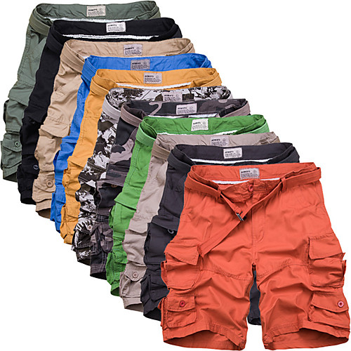 

Men's Hiking Shorts Hiking Cargo Shorts Military Camo Summer Outdoor 12 Loose Ripstop Quick Dry Multi Pockets Lightweight Cotton Knee Length Shorts Bottoms Light Yellow Dark Grey Jungle camouflage