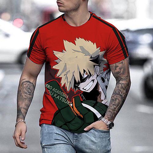 

Inspired by My Hero Academy Battle For All / Boku no Hero Academia Cosplay T-shirt Poly / Cotton Cartoon Printing For Unisex