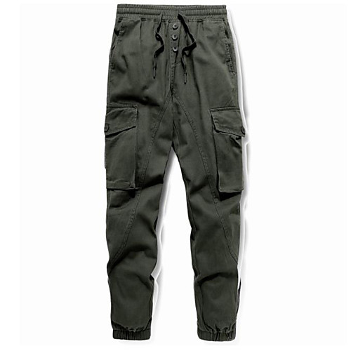 

Men's Cargo Pants Pants Solid Colored Army Green Black Khaki