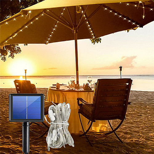 

Solar Outdoor Umbrella Lights 104 LED Patio Umbrella Lights Outdoor Garden Parasol Fairy String Lamp IP65 Waterproof Automatic Solar Parasol Light