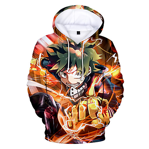 

Inspired by My Hero Academia / Boku No Hero Monkey D. Luffy Anime Cartoon 100% Polyester Print 3D Harajuku Graphic Hoodie For Women's / Men's