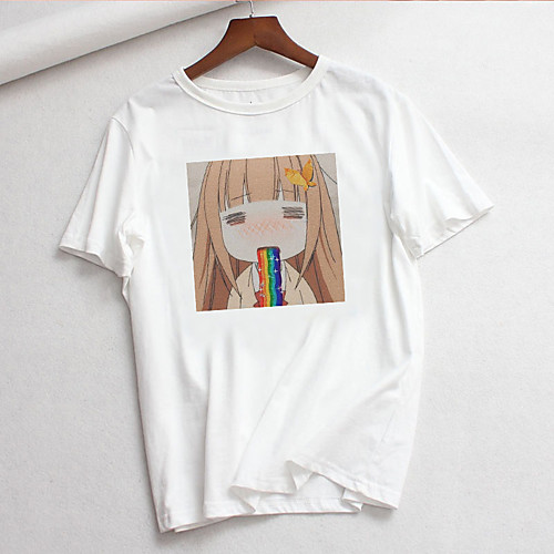 

Inspired by Cosplay Cosplay Anime Cartoon Polyester / Cotton Blend Print Harajuku Graphic Kawaii T shirt For Women's / Men's