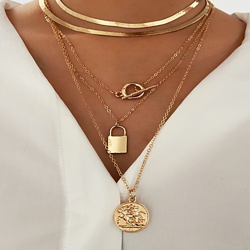 

Women's Pendant Necklace Necklace Stacking Stackable Horse Statement Punk European Trendy Alloy Gold 35-60 cm Necklace Jewelry For Party Evening Street Prom Festival