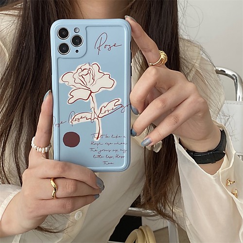 

Phone Case For Apple Back Cover iPhone 12 Pro Max 11 SE 2020 X XR XS Max 8 7 Shockproof Dustproof Flower TPU