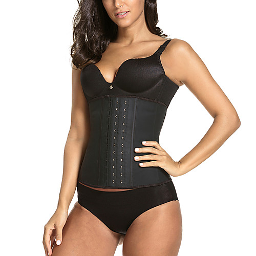 

Corset Women's Polyester Shapewear Underbust Corset Hook & Eye Black XS