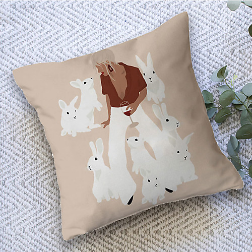 

Simple Double Side Cushion Cover 1PC Soft Decorative Square Throw Pillow Cover Cushion Case Pillowcase for Bedroom Livingroom Superior Quality Machine Washable Outdoor Cushion for Sofa Couch Bed Chair