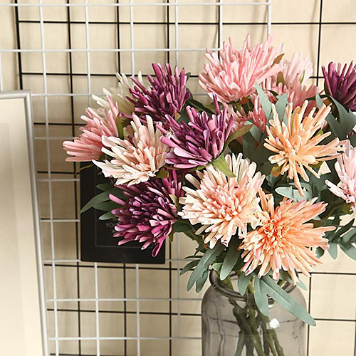 

2 Flower Heads Simulate Chrysanthemum Feel Material