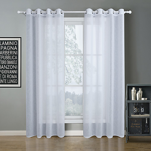 

Classic Semi-Sheer Two Panels Curtain Living Room Curtains