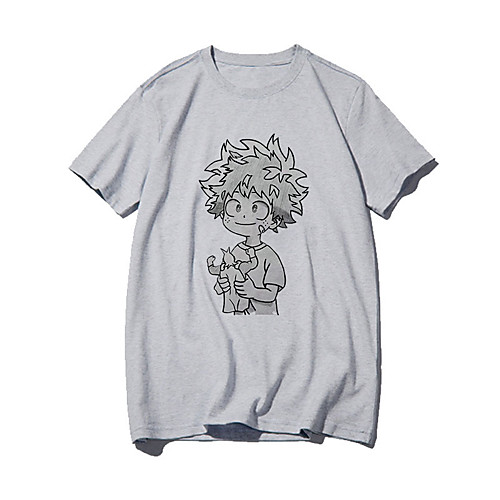 

Inspired by My Hero Academia / Boku No Hero Cosplay Anime Cartoon Polyester / Cotton Blend Print Harajuku Graphic Kawaii T-shirt For Women's / Men's
