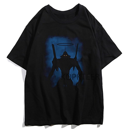 

Inspired by EVA Cosplay Anime Cartoon Polyester / Cotton Blend Print Harajuku Graphic Kawaii T-shirt For Women's / Men's