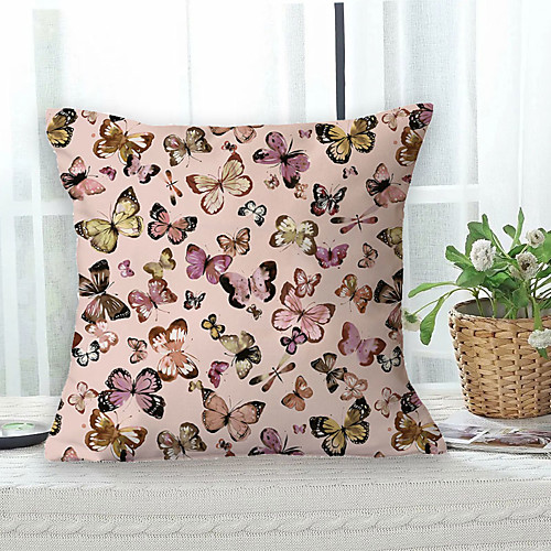 

Pastoral Double Side Cushion Cover 1PC Soft Throw Pillow Cover Cushion Case Pillowcase for Bedroom Livingroom Superior Quality Machine Washable Outdoor Cushion for Sofa Couch Bed Chair