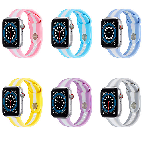 

Smart Watch Band for Apple iWatch 1 pcs Sport Band Modern Buckle Silicone Replacement Wrist Strap for Apple Watch Series SE / 6/5/4/3/2/1