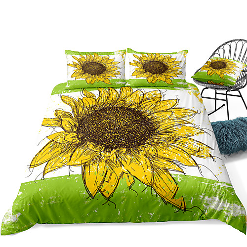 

Duvet Cover Sets 3 Piece Rayon / Polyester 3D Rainbow Reactive Print Bohemian Style