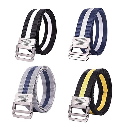 

Men's Wide Belt 100g / m2 Polyester Knit Stretch Belt Color Block