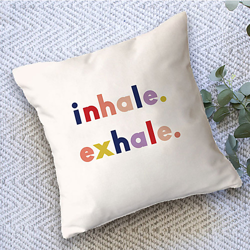 

Letter Double Side Cushion Cover 1PC Soft Decorative Square Throw Pillow Cover Cushion Case Pillowcase for Bedroom Livingroom Superior Quality Machine Washable Outdoor Cushion for Sofa Couch Bed Chair