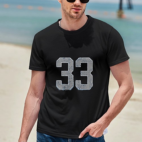 

Men's Tee T shirt Hot Stamping Graphic Prints Letter Plus Size Print Short Sleeve Casual Tops Cotton Basic Designer Big and Tall Black